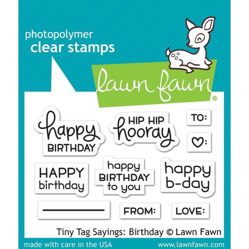 Lawn Fawn - Clear Stamps - Tiny Tag Sayings: Birthday LF1421