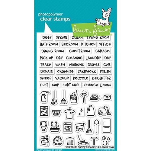 Lawn Fawn - Clear Stamps - Plan On It: Spring Cleaning LF1607