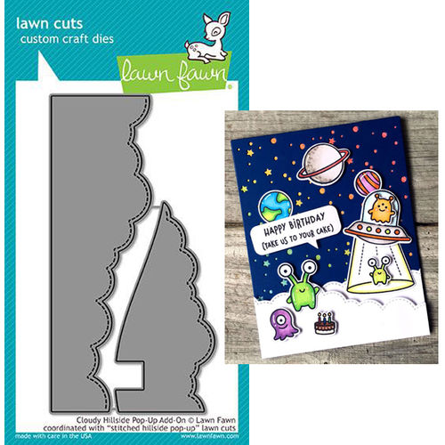 Lawn Fawn - Lawn Cuts Dies - Cloudy Hillside Pop-Up Add-On LF1608