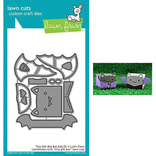 Lawn Fawn - Lawn Cuts Dies - Tiny Gift Box Bat Add-On LF1789