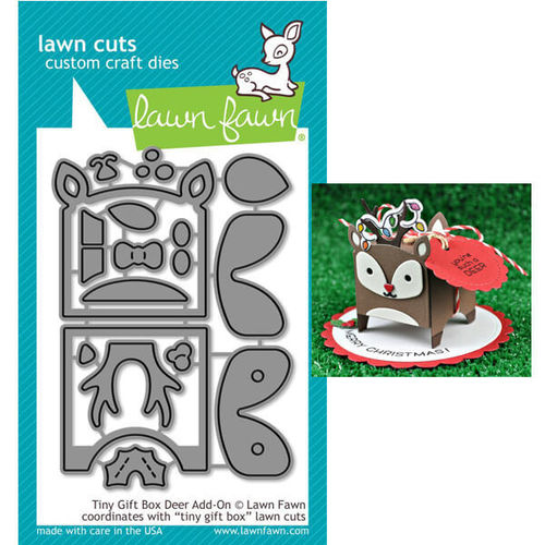Lawn Fawn - Lawn Cuts Dies - Tiny Gift Box Deer Add-On LF1790