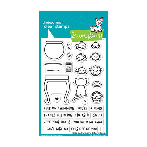 Lawn Fawn - Clear Stamps - Keep On Swimming LF1955