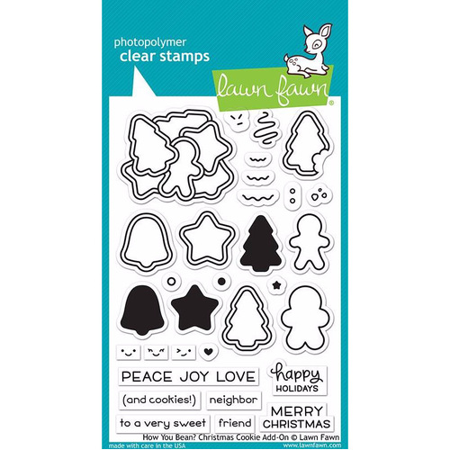 Lawn Fawn - Clear Stamps - How You Bean? Christmas Cookie Add-On LF2033