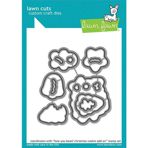 Lawn Fawn - Lawn Cuts Dies - How You Bean? Christmas Cookie Add-On LF2034