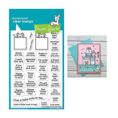 Lawn Fawn - Clear Stamps - Love Poems