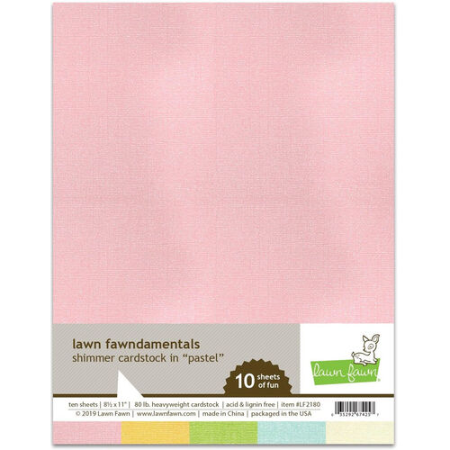Lawn Fawn - Shimmer Cardstock - Pastel LF2180