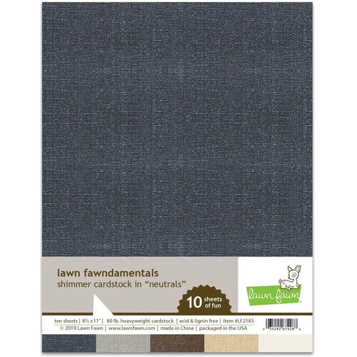 Lawn Fawn - Shimmer Cardstock - Neutrals LF2183