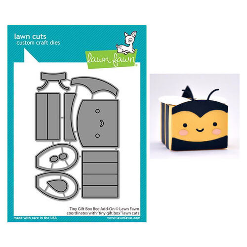 Lawn Fawn - Lawn Cuts Dies - Tiny Gift Box Bee Add-On LF2346