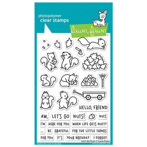 Lawn Fawn - Clear Stamps - Let's Go Nuts LF2407 