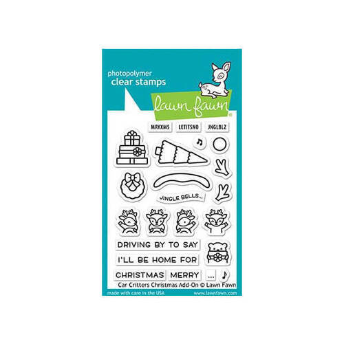 Lawn Fawn - Clear Stamps - Car Critters Christmas Add-On LF2423
