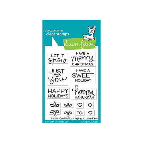 Lawn Fawn - Clear Stamps - Shutter Card Holiday Sayings LF2430