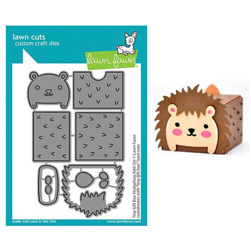 Lawn Fawn - Lawn Cuts Dies - Tiny Gift Box Hedgehog Add-On LF2439