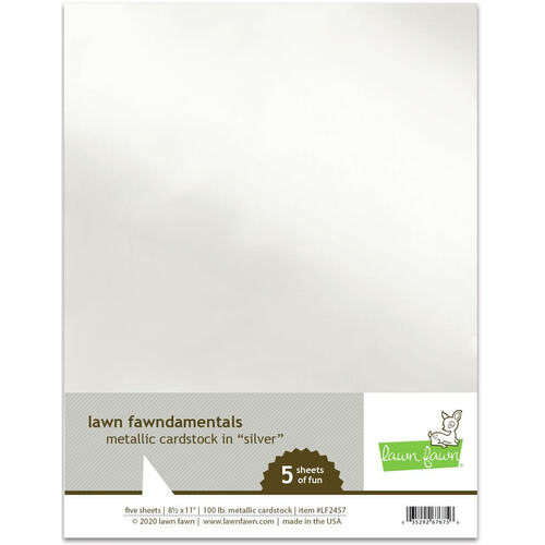 Lawn Fawn - Metallic Cardstock - Silver LF2457