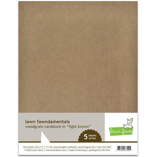Lawn Fawn - Woodgrain Cardstock - Light Brown LF2482