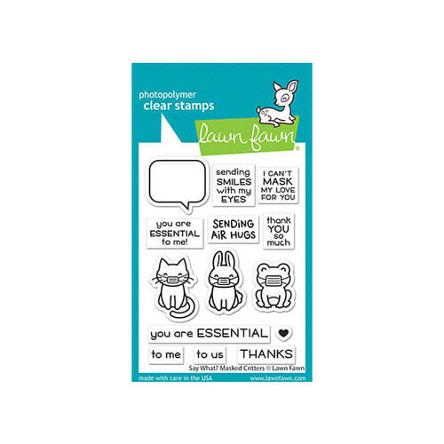 Lawn Fawn - Clear Stamps - Say What? Masked Critters LF2560