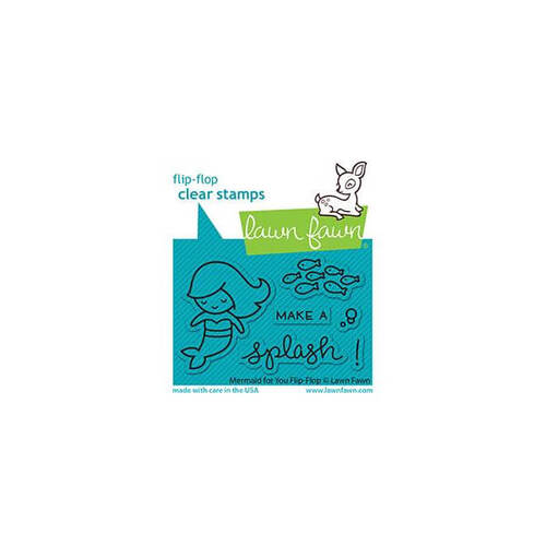 Lawn Fawn - Clear Stamps - Mermaid For You Flip-Flop LF2595