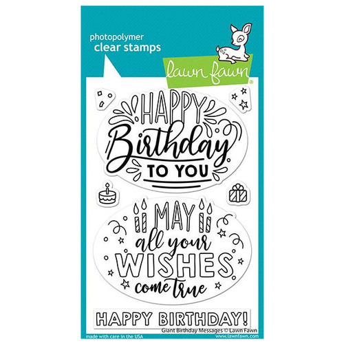 Lawn Fawn - Clear Stamps - Giant Birthday Messages LF2599
