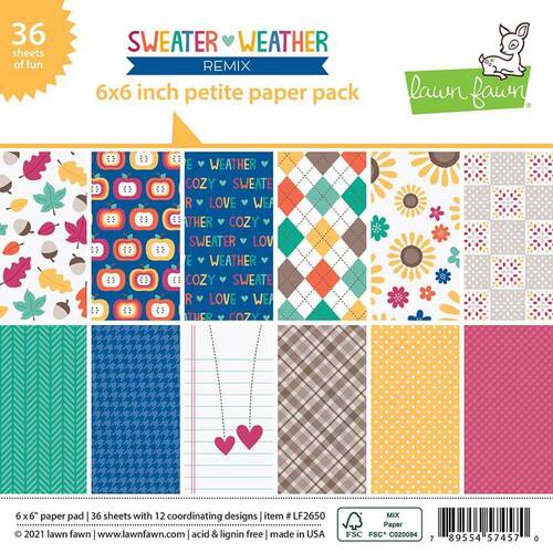 Lawn Fawn Petite Paper Pack 6 x 6 - Sweater Weather Remix LF2650