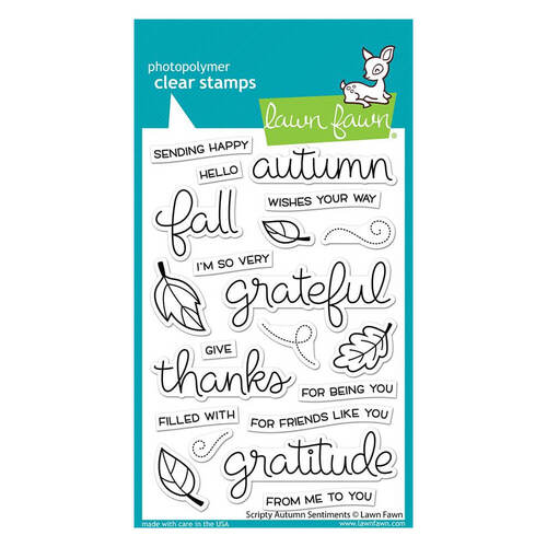 Lawn Fawn - Clear Stamps - Scripty Autumn Sentiments LF2662