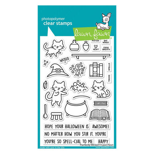 Lawn Fawn - Clear Stamps - Purrfectly Wicked LF2664