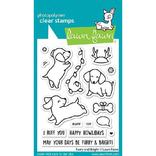 Lawn Fawn - Clear Stamps - Furry And Bright LF2670
