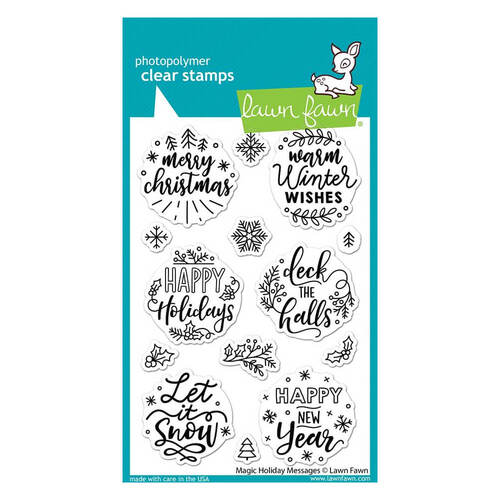 Lawn Fawn - Clear Stamps - Magic Holiday Messages LF2676