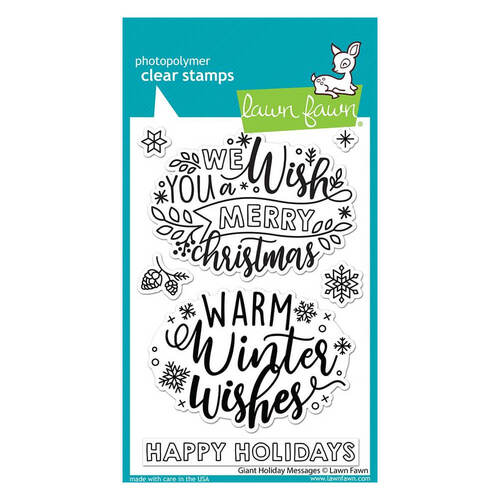 Lawn Fawn - Clear Stamps - Giant Holiday Messages LF2680