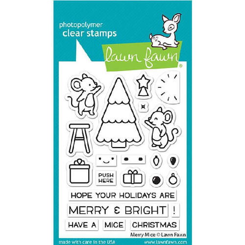 Lawn Fawn - Clear Stamps - Merry Mice LF2684
