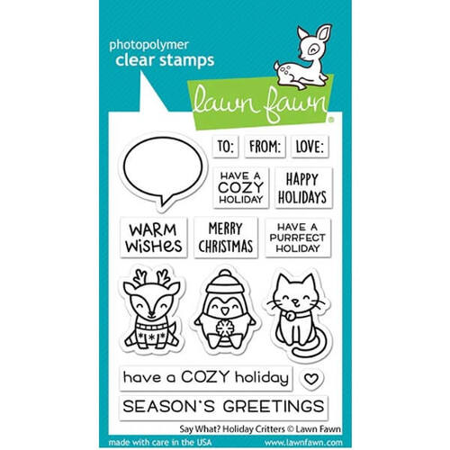 Lawn Fawn - Clear Stamps - Say What? Holiday Critters LF2690