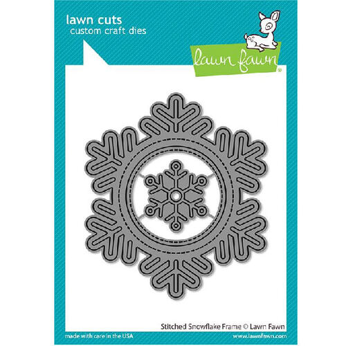 Lawn Fawn - Lawn Cuts Dies - Stitched Snowflake Frame LF2701