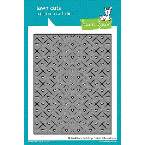Lawn Fawn - Lawn Cuts Dies - Quilted Heart Backdrop: Portrait LF2739