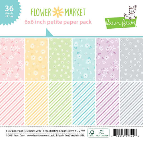 Lawn Fawn Petite Paper Pack 6 x 6 - Flower Market LF2749