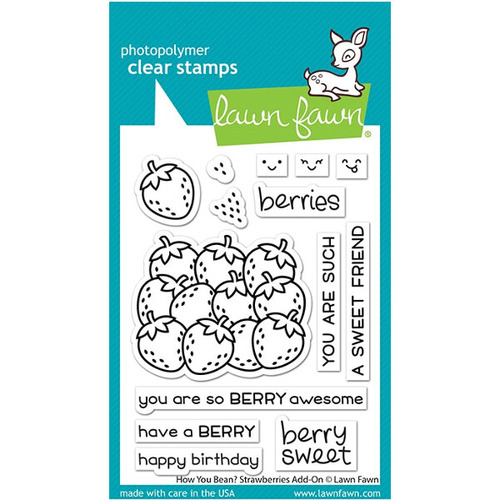 Lawn Fawn - Clear Stamps - How You Bean? Strawberries Add-On LF2766