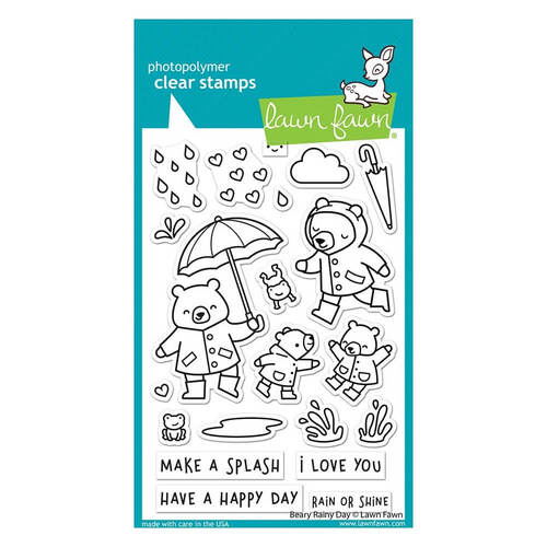 Lawn Fawn - Clear Stamps - Beary Rainy Day LF2774