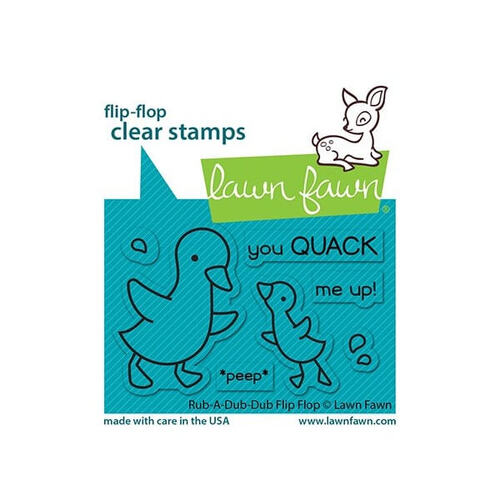 Lawn Fawn - Clear Stamps - Rub-A-Dub-Dub Flip-Flop LF2776