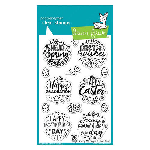 Lawn Fawn - Clear Stamps - Magic Spring Messages LF2782