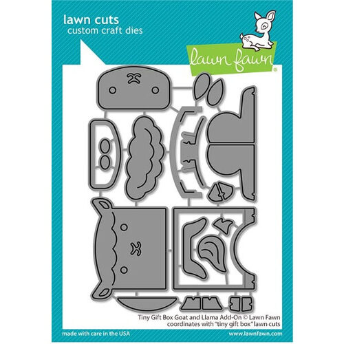 Lawn Fawn - Lawn Cuts Dies - Tiny Gift Box Goat And Llama Add-On LF2800