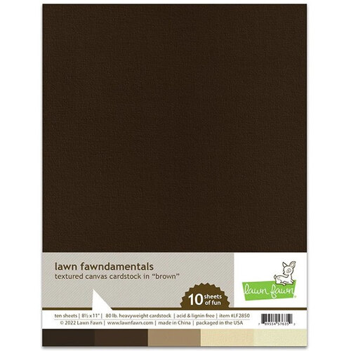 Lawn Fawn Textured Canvas Cardstock - Brown LF2850