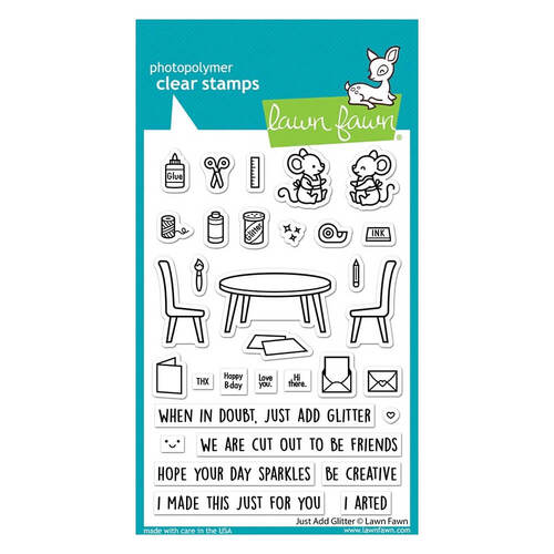 Lawn Fawn - Clear Stamps - Just Add Glitter LF2852