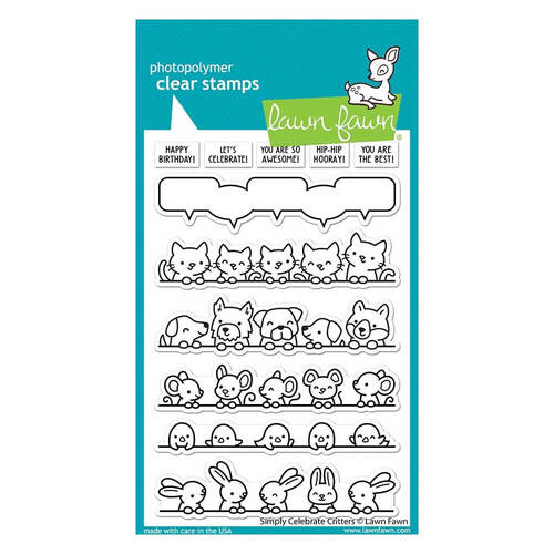 Lawn Fawn - Clear Stamps - Simply Celebrate Critters LF2860