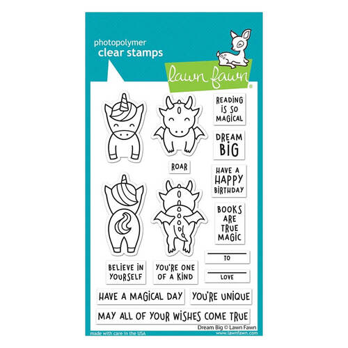 Lawn Fawn - Clear Stamps - Dream Big LF2869