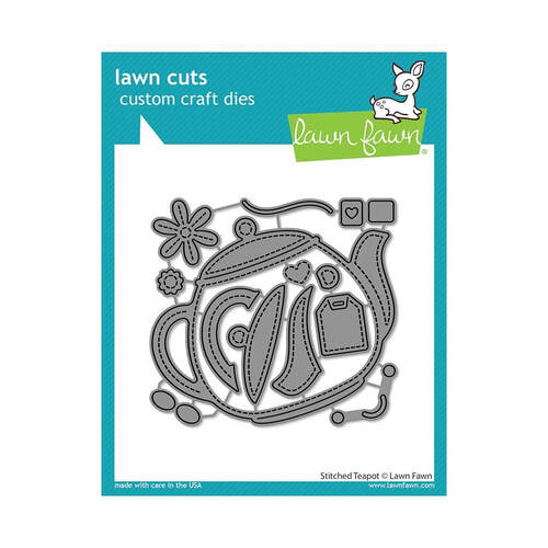 Lawn Fawn - Lawn Cuts Dies - Stitched Teapot LF2877