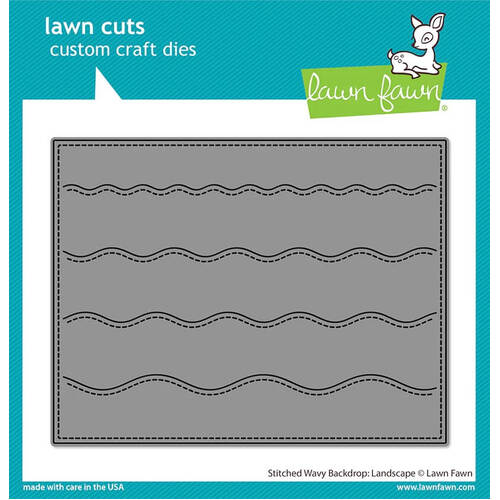 Lawn Fawn - Lawn Cuts Dies - Stitched Wavy Backdrop: Landscape LF2889