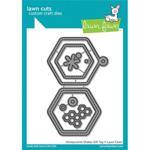 Lawn Fawn - Lawn Cuts Dies - Honeycomb Shaker Gift Tag LF2926