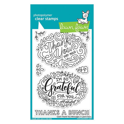 Lawn Fawn - Clear Stamps - Giant Thank You Messages LF2935