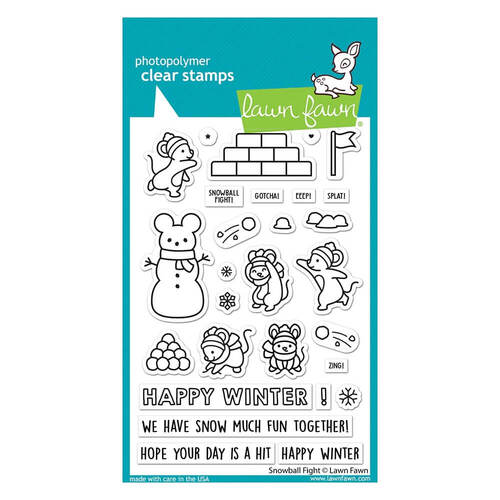 Lawn Fawn - Clear Stamps - Snowball Fight LF2941