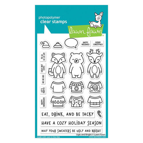 Lawn Fawn - Clear Stamps - Ugly And Bright LF2947