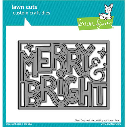 Lawn Fawn - Lawn Cuts Dies - Giant Outlined Merry & Bright LF2973
