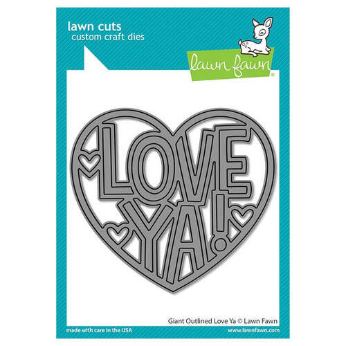 Lawn Fawn - Lawn Cuts Dies - Giant Outlined Love Ya LF3020