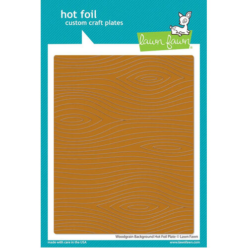 Lawn Fawn Hot Foil Plate - Woodgrain Background LF3024